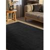 Hanse Home Juno - Tappeto naturale per soggiorno in 100% iuta, tessuto a mano, robusto e facile da pulire, moderno, bohémien, in fibra naturale per soggiorno, camera da letto, nero, 80 x 150 cm