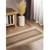 Hanse Home Juno Fusion - Tappeto naturale in iuta, 100% iuta, tessuto a mano, robusto e facile da pulire, moderno, bohémien, per soggiorno, camera da letto, 80 x 300 cm, colore: oro naturale