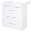 Roba - Fasciatoio Maren con fasciatoio rimovibile e 3 cassetti, utilizzabile come cassettiera, altezza 90,5 cm, colore: Bianco