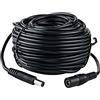 Sqlszt Cavo di prolunga adattatore di alimentazione CC, 18,3 m, 2,1 mm x 5,5 mm, 12 V, compatibile con adattatore di alimentazione da 12 V CC, LED, telecamera CCTV, telecamera WiFi di sicurezza, DVR