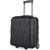 SUITLINE Trolley cabina underseat 45 x 36 x 20 cm ABS rigido 30 L con 2 ruote manico telescopico piccolo bagaglio a mano, nero