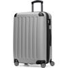 Hauptstadtkoffer Spree - Valigia rigida di medie dimensioni, TSA, 4 ruote, trolley, valigia da viaggio, espandibile, 65 cm, 74 litri, Argento
