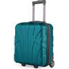 SUITLINE Trolley cabina underseat 45 x 36 x 20 cm ABS rigido 30 L con 2 ruote manico telescopico piccolo bagaglio a mano, verde acqua