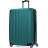 Hauptstadtkoffer Spree - Valigia rigida grande, TSA, 4 ruote doppie, trolley, valigia da viaggio, espandibile, 75 cm, 119 litri, AquaVerde