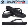 Crocs Miami Platform Flip nero nero 214161-001 taglia unisex