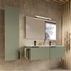 Parama Mobile bagno sospeso cannettato 120 cm verde salvia con lavabo in ceramica doppia vasca | Fuji