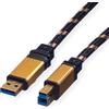 ROLINE GOLD USB 3.2 Gen 1 Kabel, Tipo A-B, 3 m