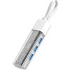 ROLINE Mobile USB 3.2 Gen 1 Hub, 4 porte, cavo di collegamento tipo A+C
