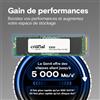 Crucial SSD Crucial E100, 2 TB, PCIe 4.0 Gen4 NVMe M.2 2280 SSD, velocità di lettura fino a 5000 MB/s