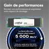 Crucial SSD interno Crucial E100, 480 GB, Gen4 2280, NVMe, fino a 5000 MB/s