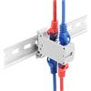 Delock RJ45 Cat.6A connettore doppio per montaggio su guida DIN, grigio