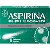 BAYER SpA Aspirina Dolore e Infiammazione - Trattamento sintomatico di febbre e dolori - 8 Compresse 500 mg