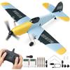 VEVOR RC Aereo, 2,4 GHz Aereo Telecomandato, 3 Canali con Stabilizzatore Giroscopico 6 Assi, Pronto a Volare Aereo da Caccia Giocattolo Aereo 2 Batterie, Facile Volare RC Aliante per Adulti Bambini