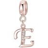 sam panda Charm in argento Sterling 925 con lettera dell'alfabeto A-Z, adatto per braccialetti Pandora, Argento sterling, Zirconia cubica