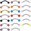 Yolev 20pcs Sopracciglio Anelli 16G Verticale Labret Labret Gioielli In Acciaio Inox Sopracciglio Rook Piercing Gioielli Curvo Barbell Sopracciglia Anelli Orecchio Rook Helix Conch Daith 10mm