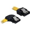 Delock SATA-Cable Delock SATA -> SATA links St/St Metall Clips 30cm [82492]
