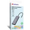 Verbatim Hub Usb Verbatim CMH-14 Multiporta Usb-c Pro 14 porte 5000Mbps Argento [32154]