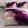 PETTI Artigiani Italiani - Copriletto Piazza e Mezza Estivo 220x260cm 100 g/m² Double Face, Trapuntino Piazza e Mezza Primaverile, Trapunta Leggera, Marmo Viola, 100% Made in Italy