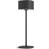 CALEX Lampada da tavolo Serino, ricaricabile, senza fili, Dimmerabile, luce calda, impermeabile, alluminio, Nero