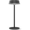 CALEX Lampada da tavolo Solaree Parma, ricaricabile, senza fili, Dimmerabile, luce calda, impermeabile, alluminio, Nero