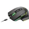 Mars Gaming MMW-VECTOR, Mouse Gaming Wireless Tri-mode, Bluetooth 5.4 + 2.4GPRO + Cavo USB-C, Sensore Ottico 12000 DPI, Switch HUANO, RGB Chroma, Autonomia fino a 70h, Software di Controllo, Nero