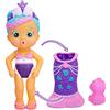 Bloopies Magic Tail Mermaid Nelly, Giocattolo d'Acqua, Sirena con Coda scintillante con Glitter e la sua Mascotte Effie, Spruzza Acqua e Fa Bolle, Giocattolo Regalo per Bambini dai 18 Mesi in su