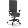 HJH Office 608530 Sedia girevole professionale per ufficio PRO-TEC 300 Fabric Grey Sedia ergonomica per ufficio, schienale alto, braccioli regolabili