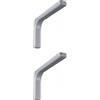 bricoleva.it Coppia Staffe Reggimensola in Metallo Rivestito - Staffe Angolari Mensole a Parete - Supporto a L Mensole - Compresa di Viti Fissaggio e Copertura in PVC Colorato (12 cm, Bianco)