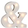 ootb Out of the blue Cartello in Legno & Illuminato con 9 luci LED, Funzionamento a Batteria, Circa 16 cm. 1 W, Bianco, 16 x 3 x 16 cm