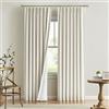 Vision Home Tende oscuranti plissettate in lino misto lino, tende per finestre oscuranti, 241,3 cm, per soggiorno, camera da letto, isolamento termico, tende plissettate con ganci, 2 pannelli da 100