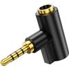 SinLoon Adattatore audio bilanciato da femmina 4,4 mm a maschio 2,5 mm, spina placcata oro, convertitore bilanciato per amplificatore cuffie HiFi DAP