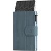 ProWallet Plus - Portacarte - 8 carte, banconote e monete - Portacarte con cerniera - RFID - Piccolo porta carte di credito - Portafoglio elegante (Ripple Blu marino)