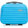 WITTCHEN Necessaire da viaggio Custodia per cosmetici Valigia da viaggio Bagaglio a mano Valigia cabina Valigia ABS Borsa da toilette Rigido Groove Line blu Ryanair/ITA Airways/easyJet