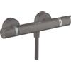 hansgrohe Ecostat Miscelatore termostatico doccia esterno, cromo nero satinato, 13116340