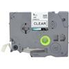 BROVACS Nastro laminato bianco su trasparente, compatibile con stampanti Brother P-Touch TZ 125 TZe 125, 9 mm, OPA4125, confezione da 1