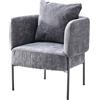 Dimo Poltroncina Dolly in Poliestere Grigio con Gambe in Metallo - Sedia Design Moderna