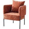 Dimo Poltroncina Dolly in Poliestere Terracotta con Gambe in Metallo - Sedia Design Moderna