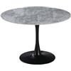 Dimo Parker Tavolo Rotondo D 110 cm Ceramica Grigio Lucido