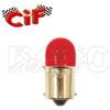 Cif 1419-RED Lampadina Rossa BA 15s 12V-10W Luce Stop Fanali Bianchi Piaggio VES