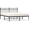vidaXL Struttura letto con testiera in metallo nero 150x200 cm