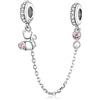 Yashuo Ciondolo in argento sterling 925 con perline in materiali sicuri, per braccialetti Pandora da donna, stile europeo. e 925, colore: Simpatici ciondoli a forma di gatto., cod. YS-C011