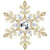 Unimooie Elegante spilla a fiocchi di neve da donna placcata in oro con zirconi bianchi gioielli festivi accessori da sposa moda invernale regalo per le donne