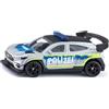 Siku 1110 Ford Mustang Mach-E 1400 Custom, macchinina della polizia dal design realistico, carrozzeria in metallo, argento-blu, modello di auto elettrica per bambini