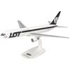 Herpa modello di aereo LOT Polish Airlines Boeing 767-300, in scala 1:200 - Snap-Fit, pezzo da collezione, miniatura deco, statuetta con supporto in plastica
