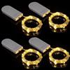 Generic Confezione da 4 luci LED a batteria, 1 m, filo di rame a batteria, luce bianca calda, per interni, camera da letto, matrimoni, barattoli, decorazioni per bottiglie