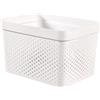 CURVER Vassoio portaoggetti Infinity da 17 litri, bianco, 35,5 x 26,2 x 21,9 cm, plastica riciclata