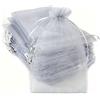 Duories 50 Sacchetti in organza riempire,sacchetti regalo in organza,sacchetti regalo con cordoncino,sacchetti per festival,feste,matrimoni,bomboniere,sacchetti per gioielli,lavanda,7 x 9 cm,grigio