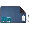 Encasa XO Grande Tappetino da Stiro (120x70 cm) con Riposaferro in Silicone Antiscivolo, Imbottitura 3mm. Coperta Portatile Resistente al Calore per Tavolo - Cobalto