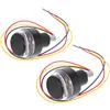 Anneome 2pezzi Luci Segnale Moto Led Manubrio Indicatori Laterali Doppio Colore Montaggio Facile Senza Attrezzi Alta Luminosità Resistente Intemperie Per Scooter e Chopper