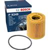 Bosch Filtro Olio per Auto P9249 - Protegge l'olio motore da fuliggine e da particelle metalliche - Offre una lubrificazione efficace del motore